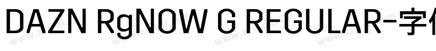DAZN RgNOW G REGULAR字体转换